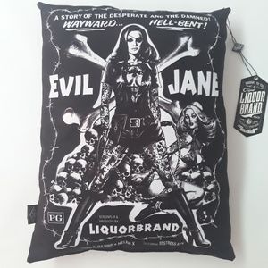 Liquor Brand Evil Jane movie graphic pilow